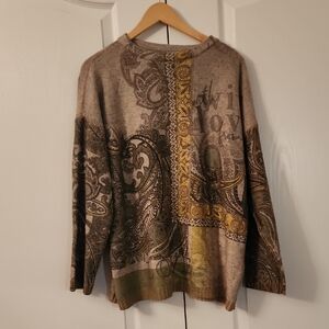 New Women Paisley Crewneck Sweater - Designed in Germany